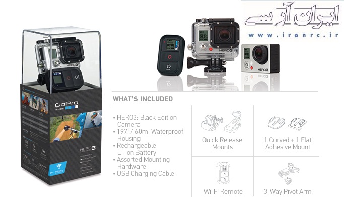 دوربین  کیفیت فول اچدی GOPRO HD HERO3