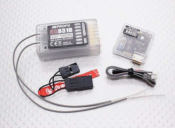 JR RG831B 8-Channel Full Range 2.4GHz DMSS Receiver w/Telemetry