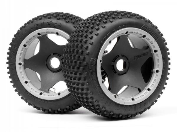 ۴۷۸۹ dirt buster block tire hd compound on black baja 5b